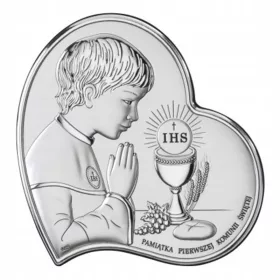    SVETO OBHAJILO SOUVENILE Slika za srebrno obhajilo z gravuro FANT