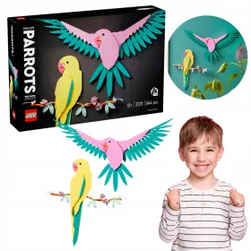  LEGO ARY PAPUGI NA VEJI ZA STENO 2 RAZLIČNI BARVI ZBIRKA ŽIVALI