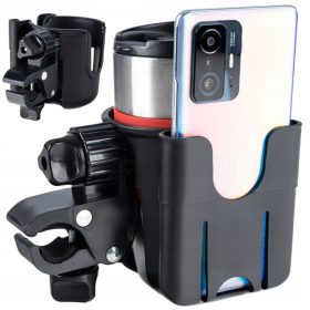 Stojalo za voziček za stekleničko in kozarec, črno