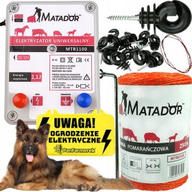   Električni pastir za pse Matador s kompletnim setom izolatorjev