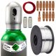 KOMPLET ZA VARJENJE ALUMINIJA MIG/MAG MB 25 – ARGON 8L CILINDER + DODATKI