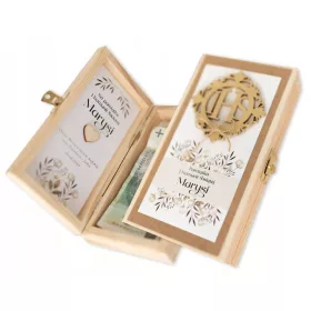    Spominček na prvo sveto obhajilo z darilom iz medaljona, EKO skrinjica