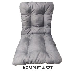   Vodoodporna vrtna blazina za stol 48x96x10 cm siva SET 4 kosov