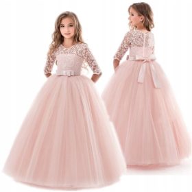 ELEGANTNA POROČNA OBLEKA ZA OBHAJILO S ČIPKO IN TIULOM