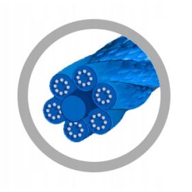 Lepilna polipropilenska vrv 16mm - MODRA - za igrišče - 5m