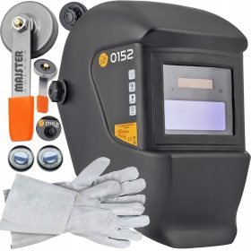   Varnostna varilna maska Majster Polska + Rokavice + Magnetna masa