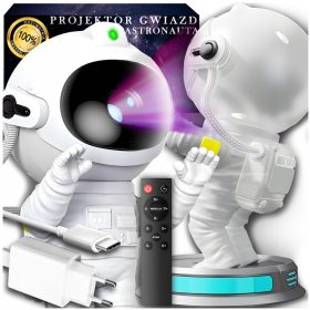   PROJEKTOR GALAKSIJA LED NOČNA LAMPA NEBESNI PROJEKTOR ASTRONAVT GENERACIJA 3.0