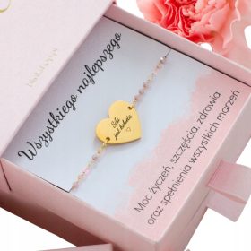 Zapestnica z graviranim srčkom za prijateljico