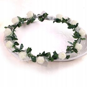 OBHAJNI VENČEK za prvo obhajilo, bel, nastavljiv