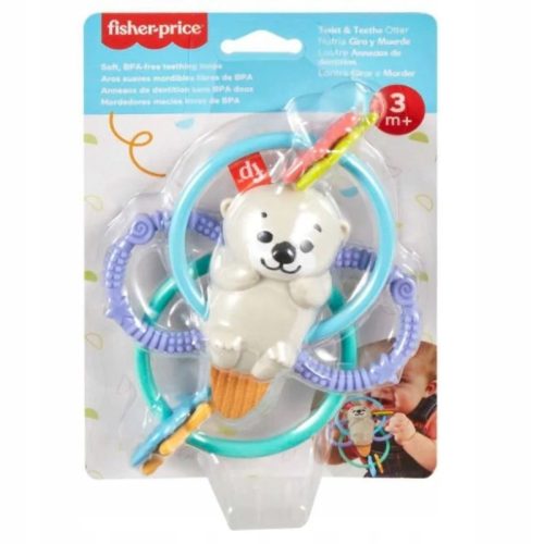  Igrača za zobke z ropotuljico, Fisher-Price, večbarvno blago