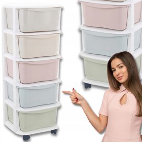 PLASTIČNA ORGANIZACIJSKA OMARA ZA IGRAČE S 5 PREDALI