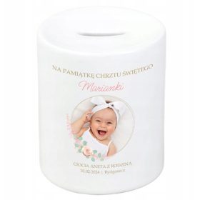   Personalizirana skarbonka z lastnim tiskom fotografije za krst, poroko, obletnico