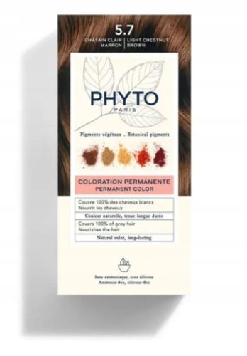 Naravno Obogatena Barva za Lase PHYTO Color 5.7 Svetlo Kostanjev Rjav