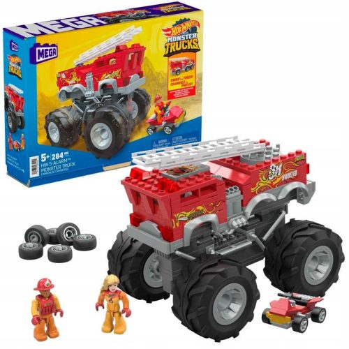 Hot Wheels Mega Monster Trucks Zgradljivo Vozilo 5-Alarm + ATV Buggy Set