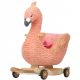 Gugalni rocker Flamingo 2-v-1 voziček, zvok, gumirana kolesa