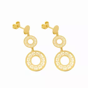  ZLATI AŽURNI UHANI 333 DOLŽINE 3,1 CM