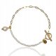 925 SREBRNA ZAPESTNICA - POZLAČENA - ZLATO OBARVANA ARMBANDA IZ SREBRA 925