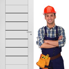   Notranja panelna vrata INTRAVITA BLACK EDITION | Elegantna izbira z črnimi okenskimi in tečajnimi elementi