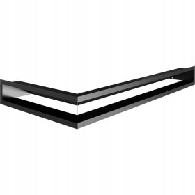 Kotna prezračevalna rešetka LUFT, leva, 80x40x9 cm, črna