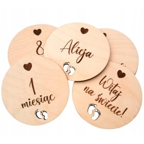   Otroški leseni foto podstavki za spominske fotografije - Srčkana dopolnitev otroških spominov