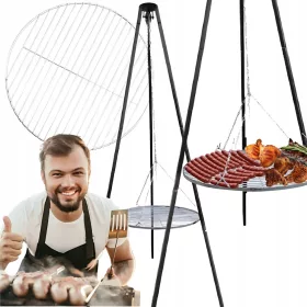    TRINOŽNIK Z MREŽO VRTNI ŽAR ZA KAMINE 60cm ROMA MILANO 150cm TABORNIŠKI OGNJI