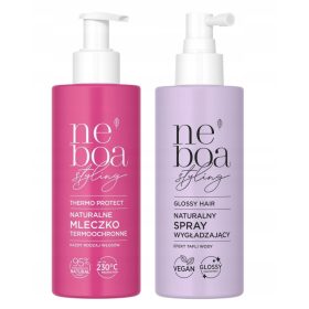   Neboa Komplet za Sijoče Lase z Naravnim Sprejem in Termozaščitnim Mlekom