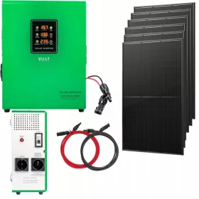    Solarni komplet Green Boost 3000 2760 W | 6 × 460 W popolnoma črne barve | Ogrevanje vode
