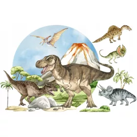 DINOZAVRI KOLO XL SET STENSKE NALEPKE DECOTIA