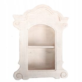 Drevesna bela polica za dnevno sobo v rustikalnem slogu