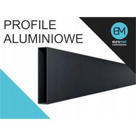   Aluminijast profil 80x20, barvan s črnim grafitom, 600 cm, plošča rezana po meri