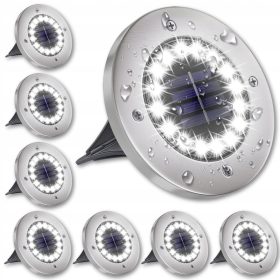    SILVERSHARKY vgradna solarna svetilka, srebrna 13 cm, 8 kos.