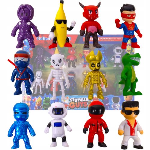 FIGURICE STUMBLE GUYS 12 KOMPLET FIGURIC ZBIRKA LIKOV STOJALO