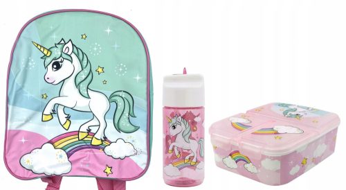 olski nahrbtnik Unicorn s plastenko za vodo in škatlo za malico