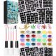 Sequins Deluxe Tattoo Kit 295 šablonov 36 bleščic