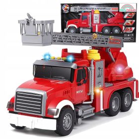 Veliko gasilsko vozilo z vodo, svetlobo, zvokom in pogonom