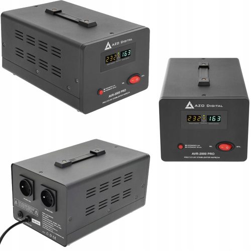 Prenosni stabilizator napetosti AVR PRO 2000 3% AZO DIGITAL LCD