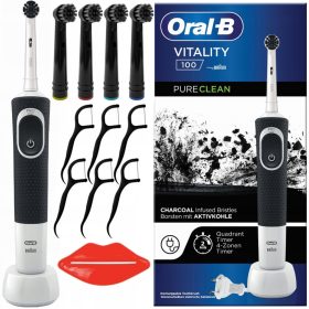   ELEKTRIČNA ZOBNA ŠČETKA ORAL-B VITALITY BLACK + KONICE DODATKI