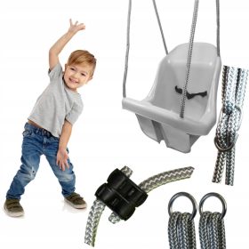   Huškače z vedrom sive barve, kovinskimi nosilci, nastavljivo vrvjo, SLOVENSKI izdelek