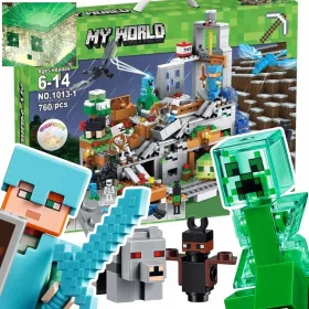 Kocke Minecraft GORSKA JASKINA VAS 760 figur LED