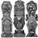 HALLOWEEN DEKORACIJA NAGROBNIKOV SKULL RIP ZA VRTOVE