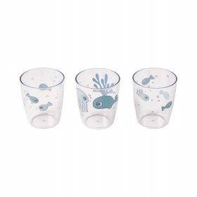 Done by Deer Sea Mini Glass Cups Blue