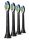 Philips Sonicare W2 Optimal White HX6064/11 Standardne glave za zobno ščetko, črne, 4 kosi