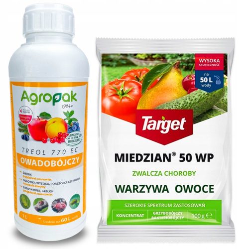 Treol 770 EC in Miedzian 50 WP zaščitna kombinacija za vrtnarje