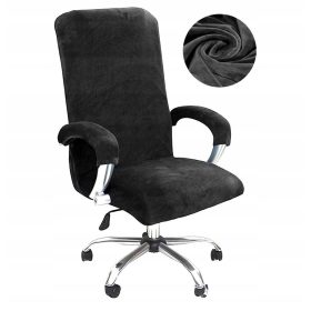   Prevleka za VRTLJIVI PISARNIŠKI fotelj, VELUR, ČRNA, DEBELA ZADRGA, pisarniški stol