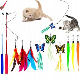    TELESKOPSKI RIBOLOV RIBOLOVNI SET 11 MAČJIH IGRAČ 9 OBESKI + MAČJA META + TULJAVA