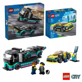 LEGO City Električni avto in Kamion z závodnim avtom