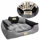 Pasja postelja KING DOG z imenom M 75x65 cm - Wodoodporno leglo za pse