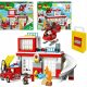 LEGO Duplo Gasilska enota 10970 Remiza + Helikopter + Gasilsko vozilo