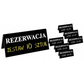 REZERVACIJSKA TABLA - 10 KOSOV