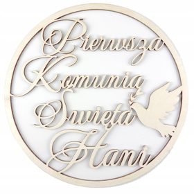   Krogla stenska venč 50 cm dekoracija za obhajilo s personaliziranim imenom